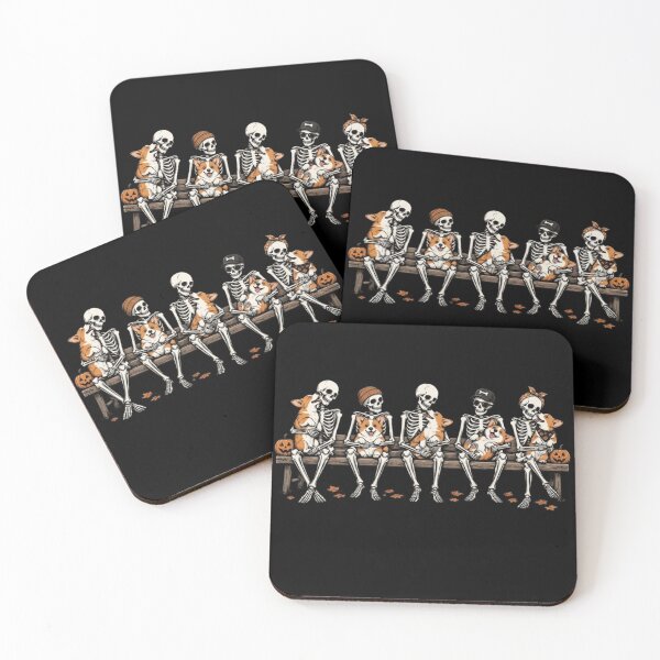 Item preview, Skeleton Corgi Halloween Bench Crew designed and sold by haitrieuic96.
