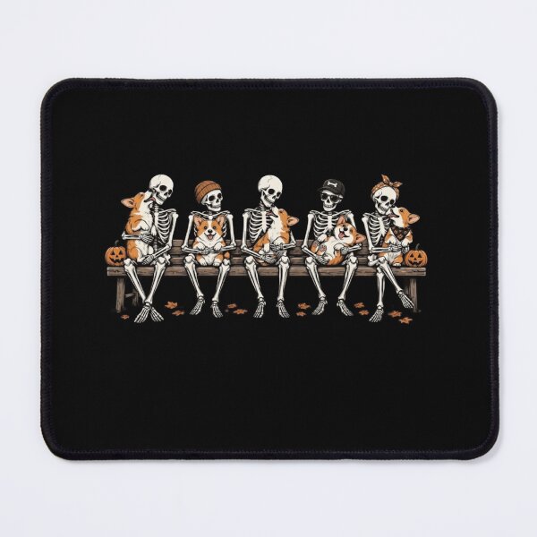 Item preview, Skeleton Corgi Halloween Bench Crew designed and sold by haitrieuic96.