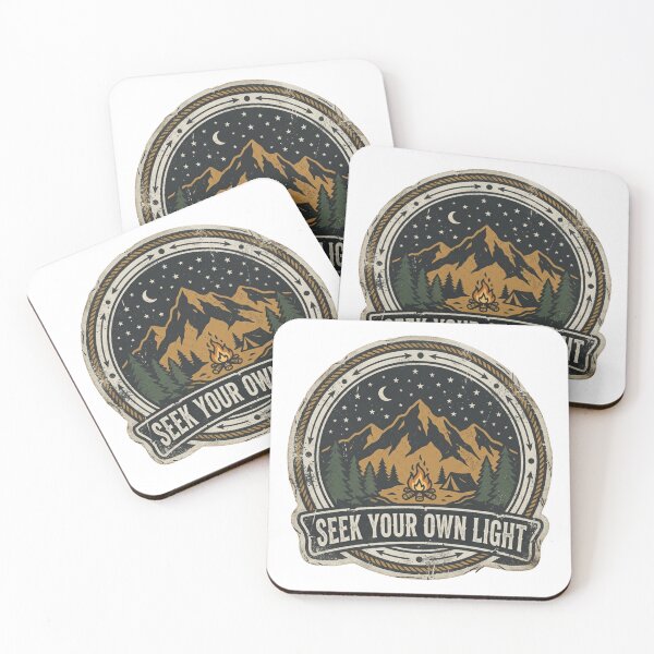 Item preview, Seek Your Own Light - Vintage Mountain Campfire Badge designed and sold by Sanan Israyilli.