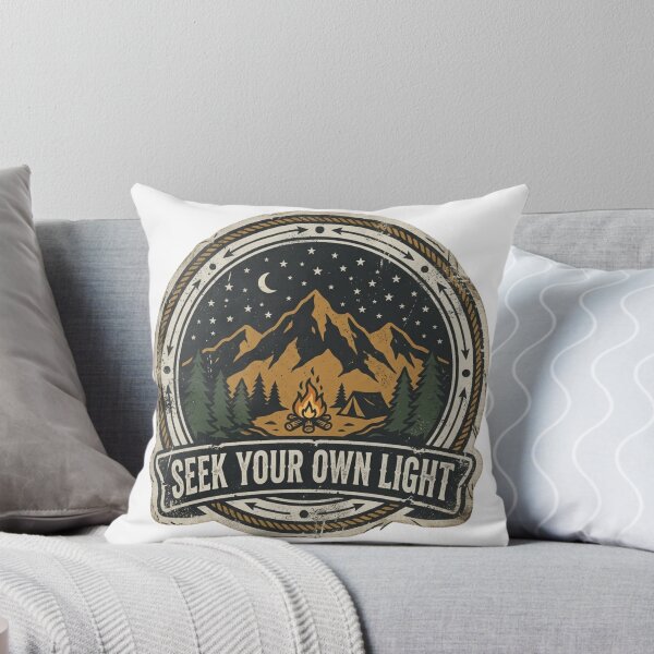 Item preview, Seek Your Own Light - Vintage Mountain Campfire Badge designed and sold by Sanan Israyilli.