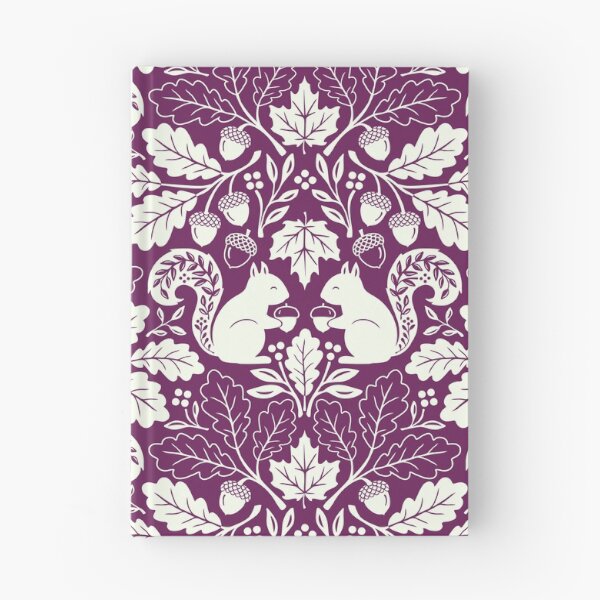 Item preview, Squirrels and autumn oak leaves on purple designed and sold by Jennifer Ladd.
