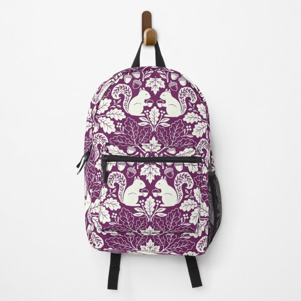 Item preview, Squirrels and autumn oak leaves on purple designed and sold by Jennifer Ladd.