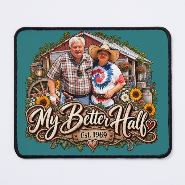 Item preview, My Better Half Est. 1969 – Rustic Country Love Couple designed and sold by OutlanderDesigns.