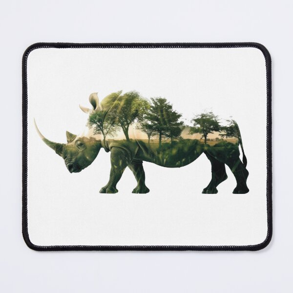 Item preview, Rhinoceros Papua New Guinea Double. Exposure Graphic designed and sold by VISIONSTURME.