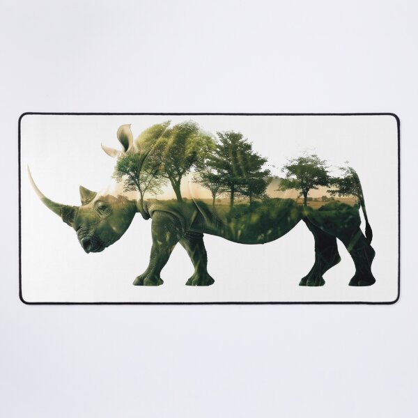 Item preview, Rhinoceros Papua New Guinea Double. Exposure Graphic designed and sold by VISIONSTURME.