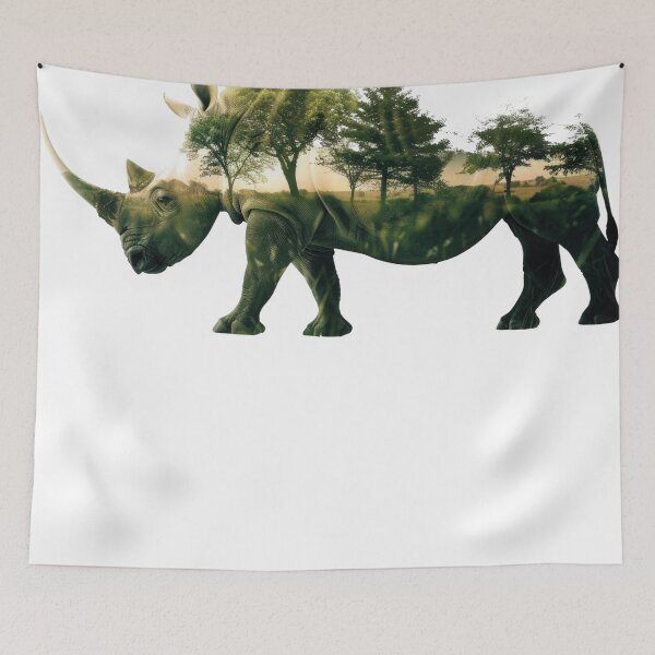 Item preview, Rhinoceros Papua New Guinea Double. Exposure Graphic designed and sold by VISIONSTURME.
