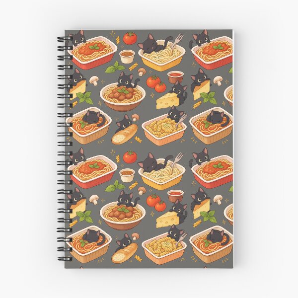Item preview, Cute Black Cats and Italian Pasta – Kawaii Food Cat Sticker Collection designed and sold by StickerJas.