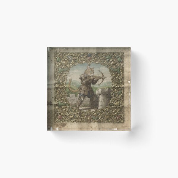 Item preview, Medieval Cat Crossbowman designed and sold by PictorialWhimsy.