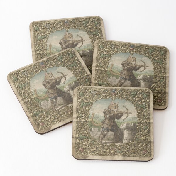 Item preview, Medieval Cat Crossbowman designed and sold by PictorialWhimsy.
