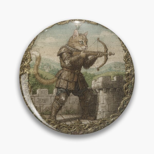 Item preview, Medieval Cat Crossbowman designed and sold by PictorialWhimsy.