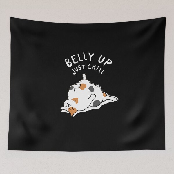 Item preview, Chubby Calico Cat Belly Up Just Chill Funny Japanese Aesthetic designed and sold by TarunekoT.