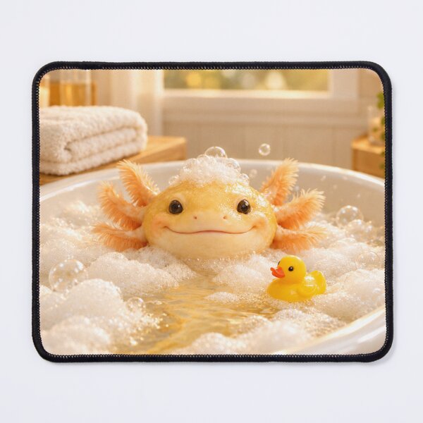 Item preview, Golden Albino Axolotl Bathtub designed and sold by Sillytoe.