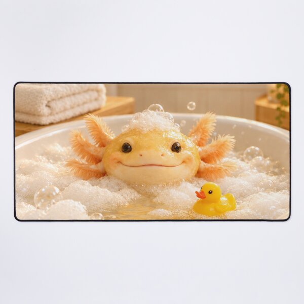 Item preview, Golden Albino Axolotl Bathtub designed and sold by Sillytoe.