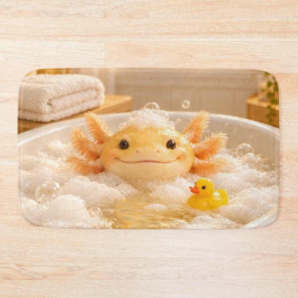 Item preview, Golden Albino Axolotl Bathtub designed and sold by Sillytoe.