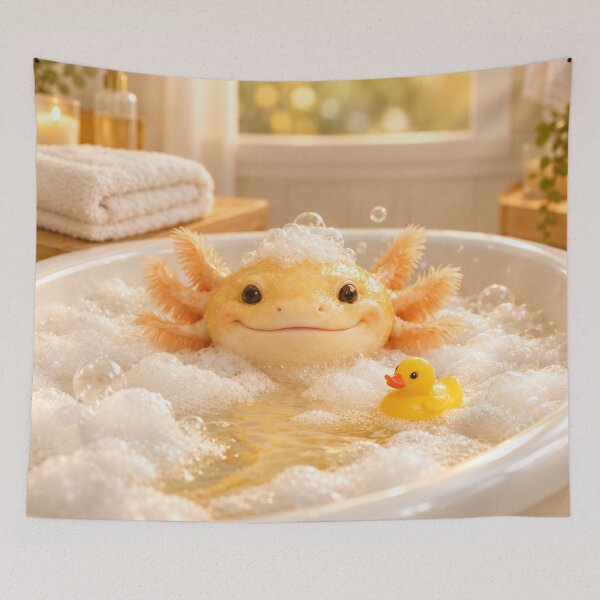 Item preview, Golden Albino Axolotl Bathtub designed and sold by Sillytoe.