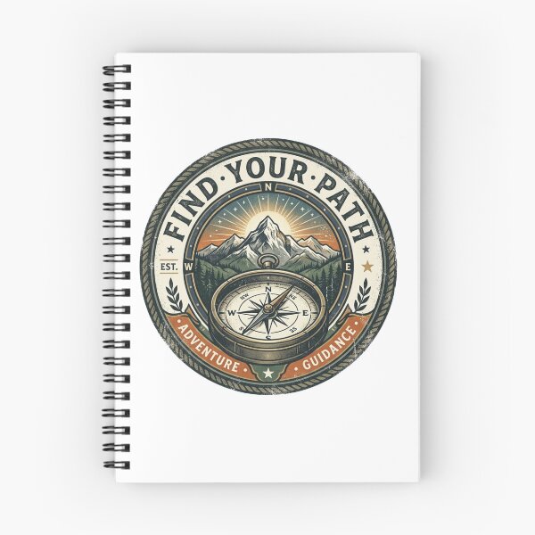 Item preview, Find Your Path - Vintage Mountain Compass Badge designed and sold by Sanan Israyilli.