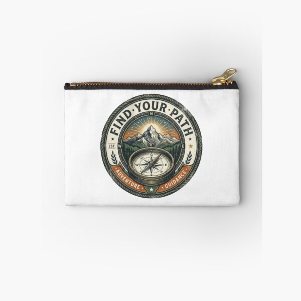 Item preview, Find Your Path - Vintage Mountain Compass Badge designed and sold by Sanan Israyilli.