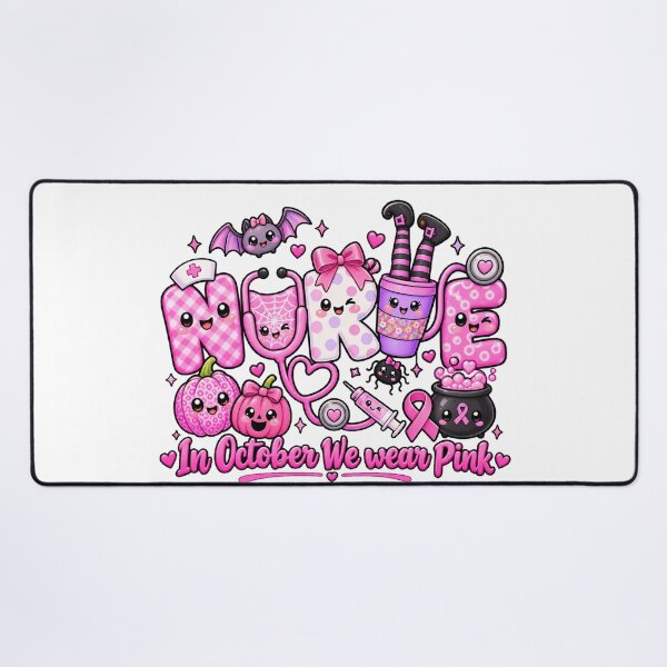 Item preview, Pink Halloween Nurse Breast Cancer Awareness Cute Medical designed and sold by QuiteOrbit.