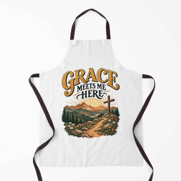 Item preview, Grace Meets Me Here Christian Mountain Faith Design designed and sold by Logic72.