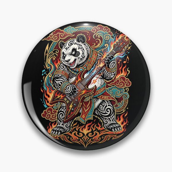 Item preview, Fire & Lightning Cosmic Rocker Panda  designed and sold by HexOne.
