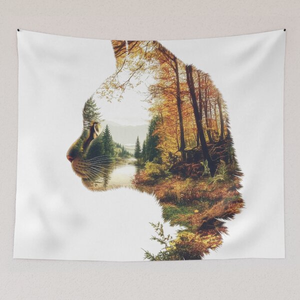 Item preview, Mystic Cat Face Silhouette Aesthetic Nature Graphic  designed and sold by VISIONSTURME.