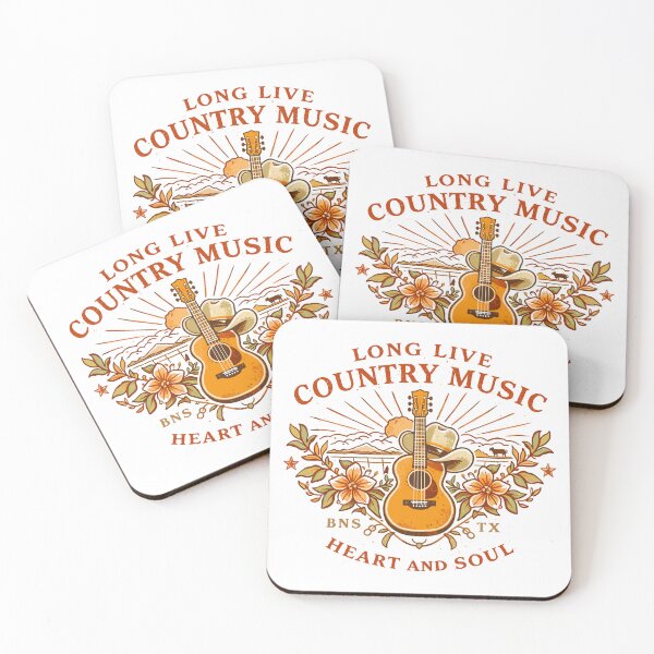Item preview, Long Live Country Music Guitar Poster designed and sold by Matinez Pink.
