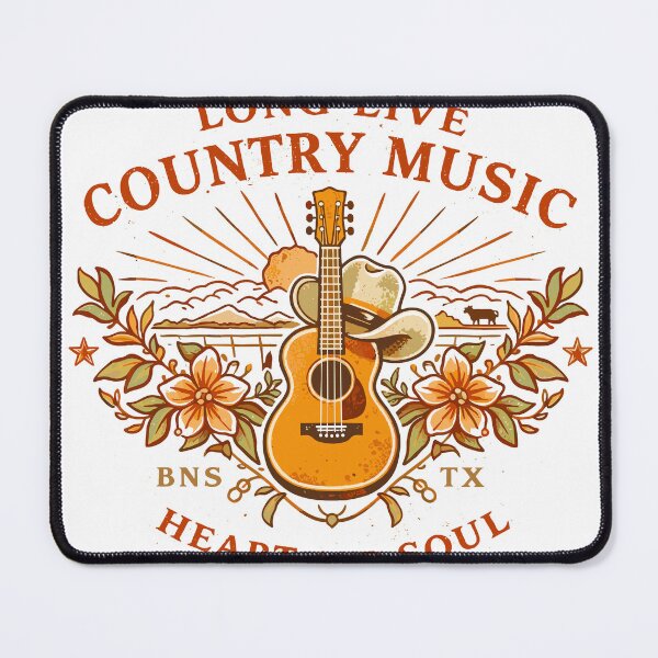 Item preview, Long Live Country Music Guitar Poster designed and sold by Matinez Pink.