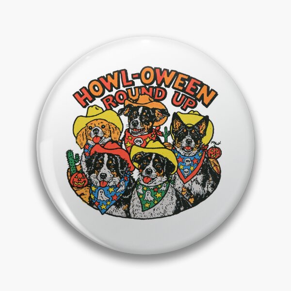 Item preview, Howl-oween Round Up Cowboy Dogs designed and sold by GrooveAndGlow.