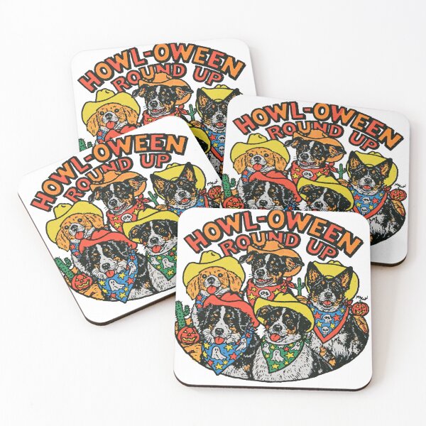 Item preview, Howl-oween Round Up Cowboy Dogs designed and sold by GrooveAndGlow.