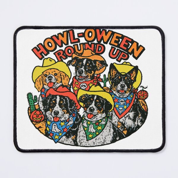 Item preview, Howl-oween Round Up Cowboy Dogs designed and sold by GrooveAndGlow.