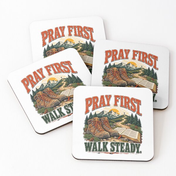 Item preview, Pray First Walk Steady Christian Hiking Faith Design designed and sold by Logic72.