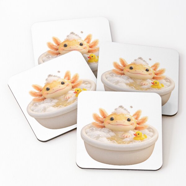 Item preview, Golden Albino Axolotl Bubble Bath designed and sold by Sillytoe.