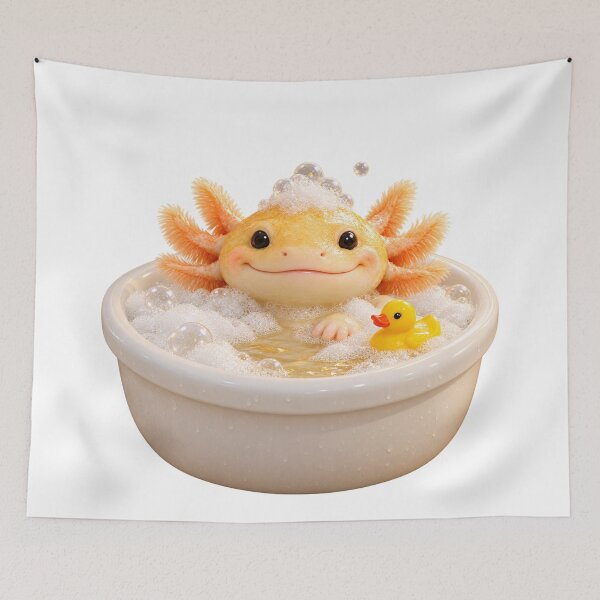 Item preview, Golden Albino Axolotl Bubble Bath designed and sold by Sillytoe.