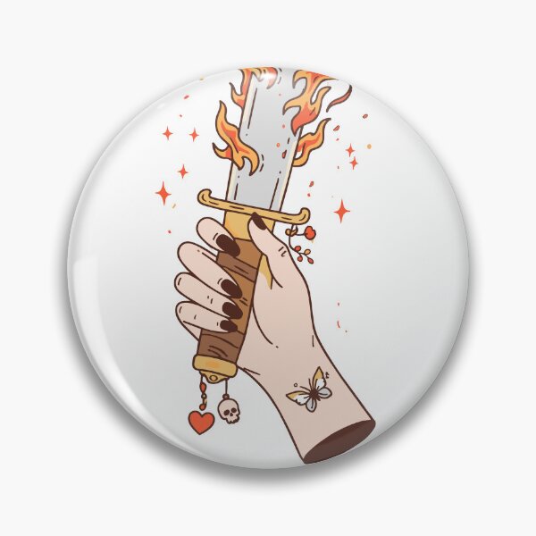 Item preview, The Hero Of Her Own Story Flaming Dagger Poster designed and sold by Matinez Pink.