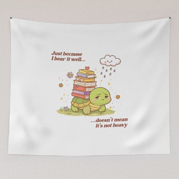 Item preview, Just Because I Bear It Well Sad Turtle Poster designed and sold by Matinez Pink.