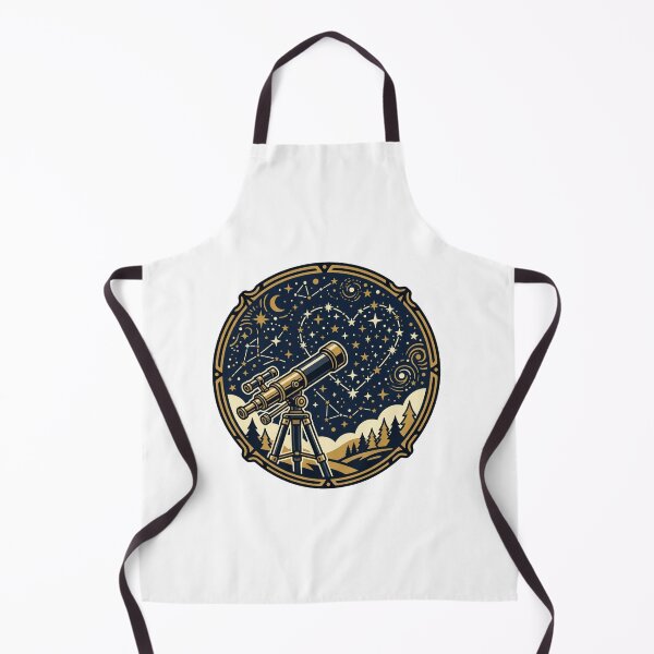 Item preview, Cosmic Love - Vintage Telescope and Heart Constellation Art designed and sold by Sanan Israyilli.