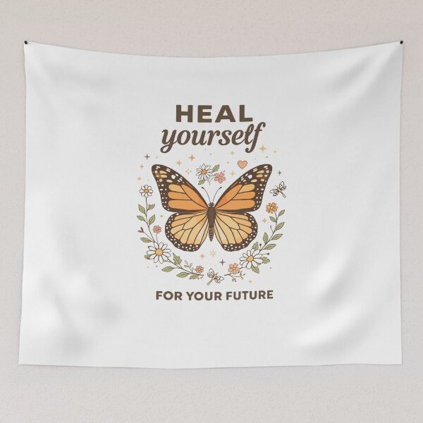 Item preview, Heal Yourself For Your Future Butterfly Poster designed and sold by Matinez Pink.