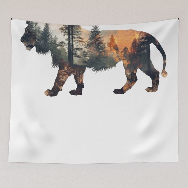 Item preview, Majestic Lion King Wilderness Portrait Graphic designed and sold by VISIONSTURME.
