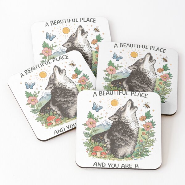Item preview, The Universe Is A Beautiful Place Howling Wolf Poster designed and sold by Matinez Pink.