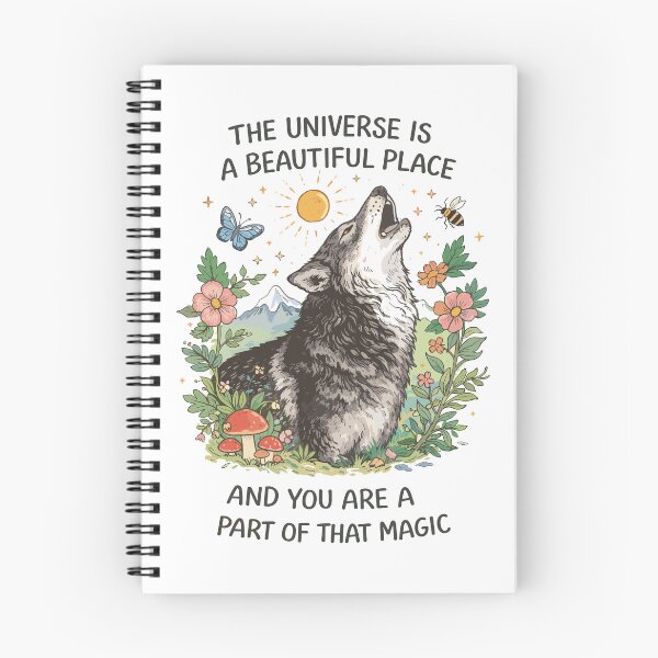Item preview, The Universe Is A Beautiful Place Howling Wolf Poster designed and sold by Matinez Pink.