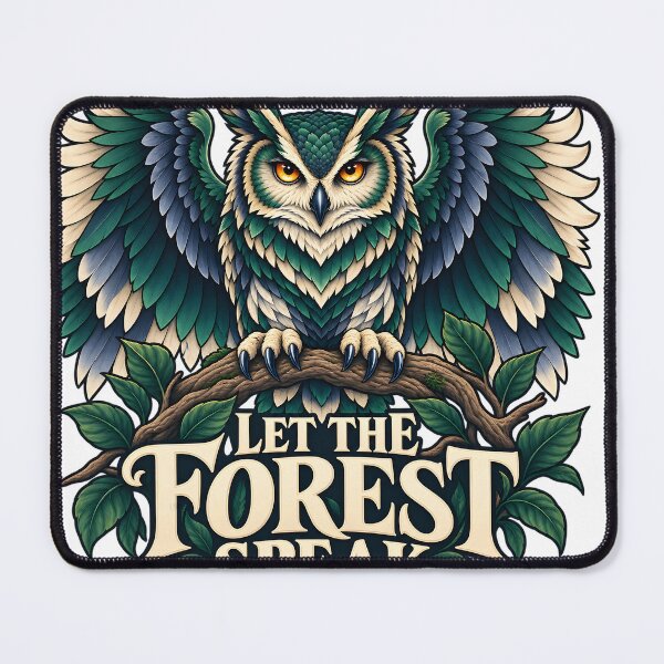 Item preview, Let the Forest Speak – Emerald Owl Wildlife Art designed and sold by Tlion.