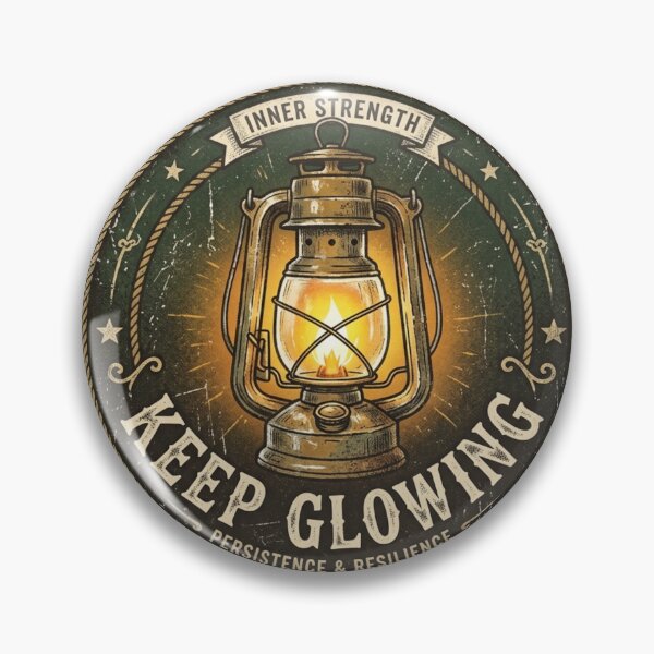 Item preview, Keep Glowing - Vintage Lantern Inner Strength Motivation designed and sold by Sanan Israyilli.