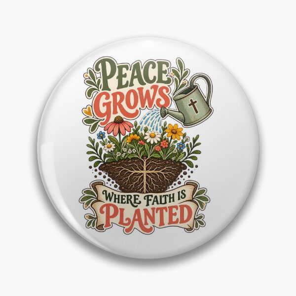 Item preview, Peace Grows Where Faith Is Planted Christian Design designed and sold by Logic72.