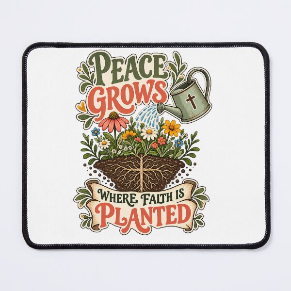 Item preview, Peace Grows Where Faith Is Planted Christian Design designed and sold by Logic72.