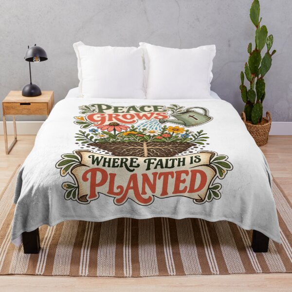 Item preview, Peace Grows Where Faith Is Planted Christian Design designed and sold by Logic72.