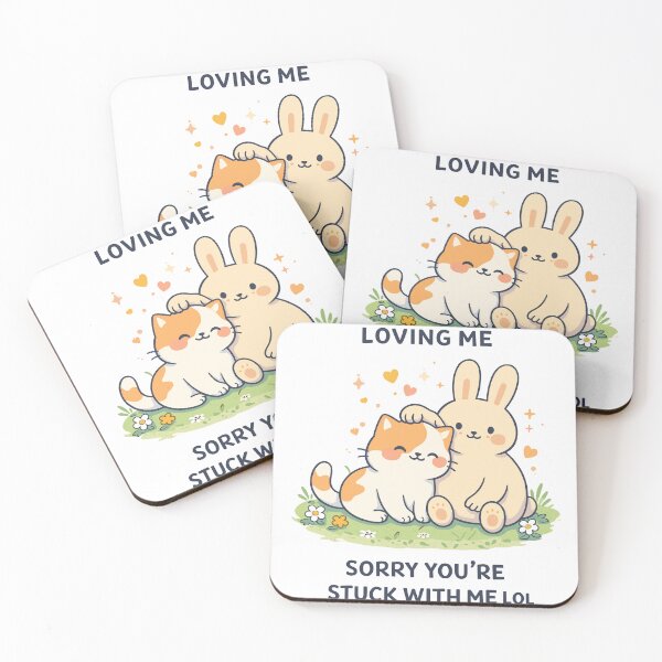 Item preview, Thank You For Loving Me Cat and Bunny Poster designed and sold by Matinez Pink.
