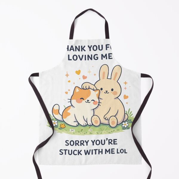 Item preview, Thank You For Loving Me Cat and Bunny Poster designed and sold by Matinez Pink.