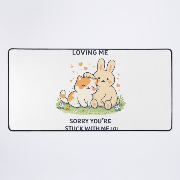 Item preview, Thank You For Loving Me Cat and Bunny Poster designed and sold by Matinez Pink.