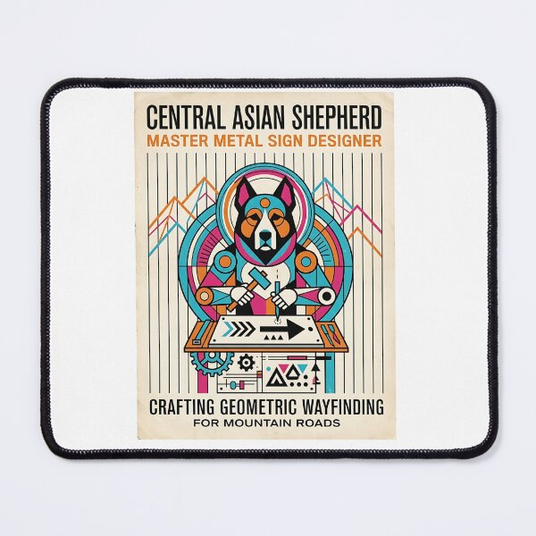 Item preview, Central Asian Shepherd Road-Sign Designe designed and sold by PictoVibe.