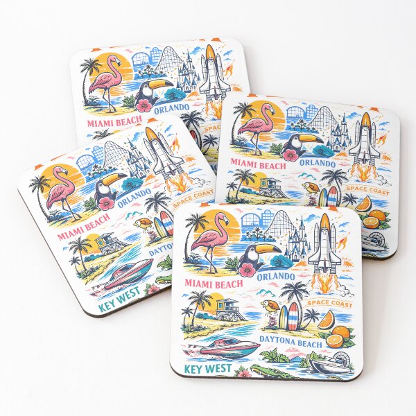 Item preview, Florida Travel Collage Poster designed and sold by Matinez Pink.